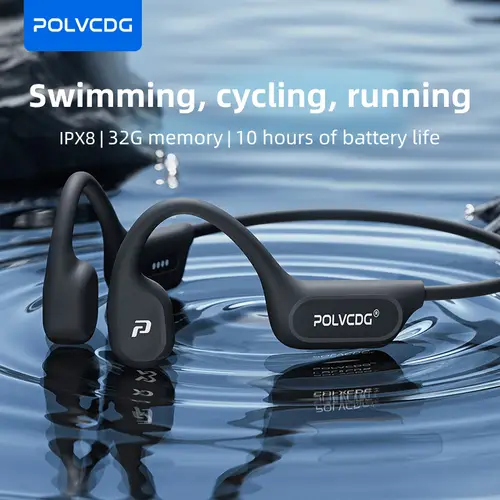 POLVCDG X9 Bone Conduction Earphones 32G IPX8 Waterproof Open Design for Swimming Running Cycling Hanging Earphones - Image 12