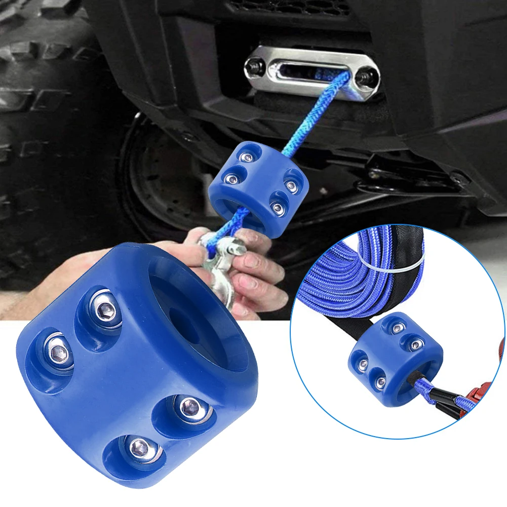 Winch Cable Hook Stopper Shock Absorbent Cable Protector Rubber Plug Rope Line Cable Saver for Off Road ATV UTV SUV