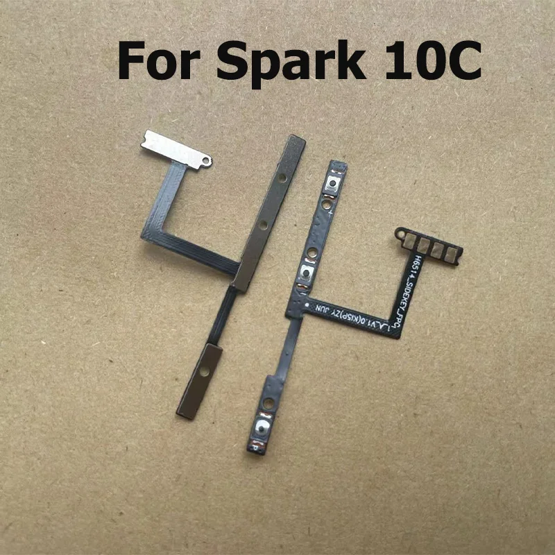 New For Tecno Spark 10 10C Pro Power Switch On Off Volume Mute Side Button Key Robbin Flex Cable