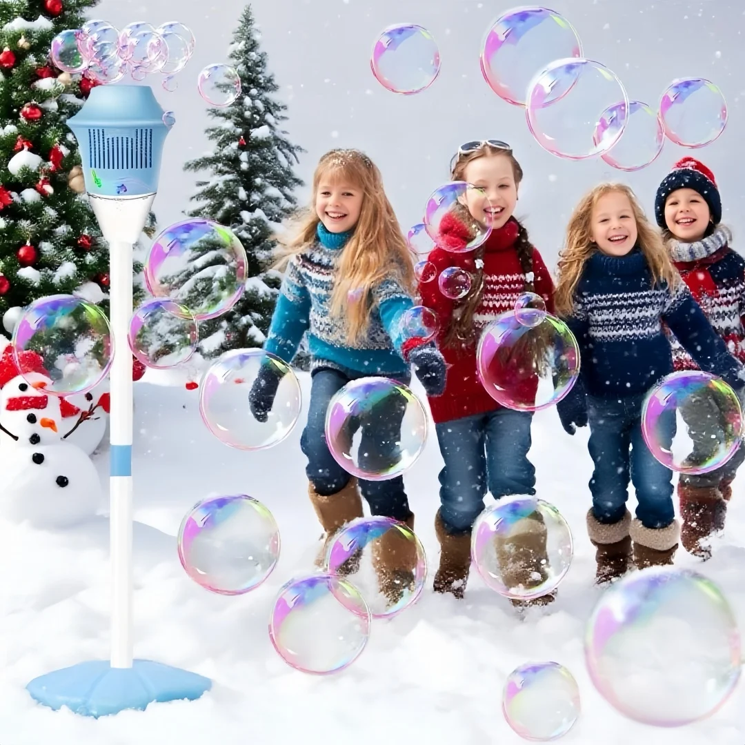 เครื่องทำฟองสบู่คริสต์มาส, แบตเตอรี่แบบชาร์จได้ 500 มิลลิแอมป์ ความสูง 47 นิ้ว เครื่องทำฟองสบู่อัตโนมัติแบบตั้งพื้นสำหรับเด็ก, ใช้กลางแจ้ง