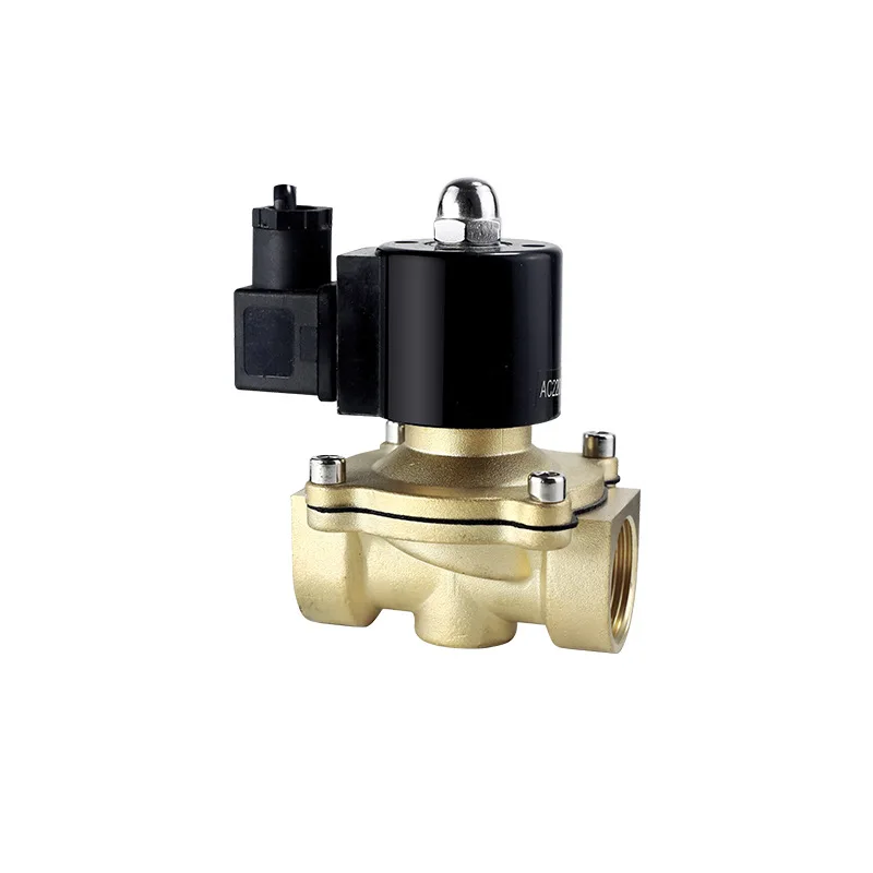12VDC 24VDC صمام الملف اللولبي النحاسي المغلق عادة صمام الهواء الكهربائي