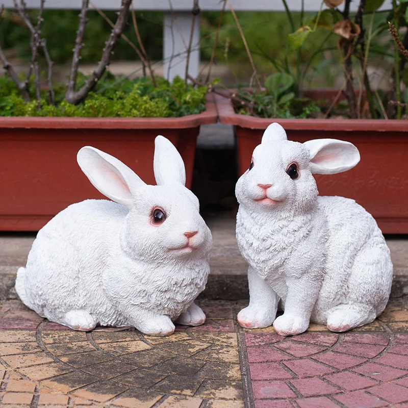 في الهواء الطلق حديقة الديكور الراتنج Crt النحت Reatic أرنب صغير الحلي لملحقات ديكور المنزل Courard