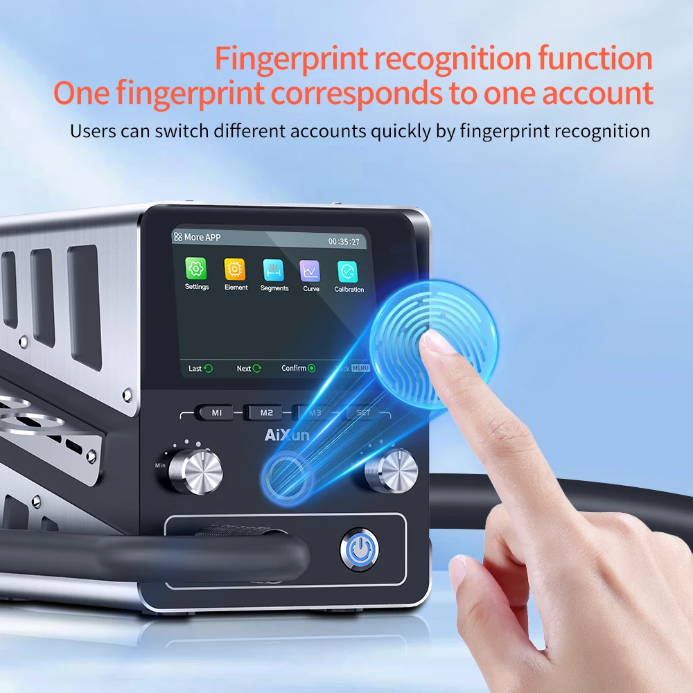 AiXun H314 1400W Pistol Udara Panas Cincin Pegangan Bluetooth Stasiun Pengerjaan Ulang Cerdas Nozel Udara Panas untuk Tablet Ponsel Perbaikan SMD BGA