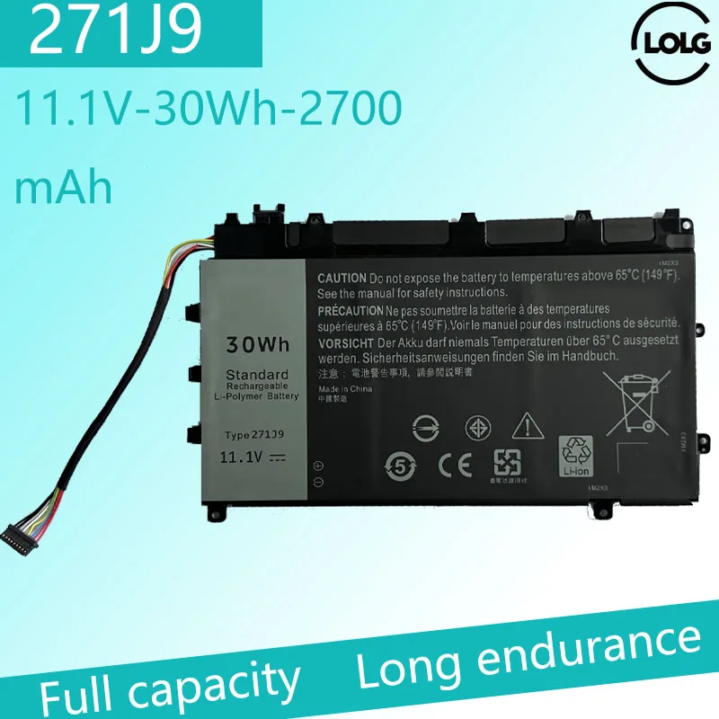 

New 271J9 YX81V replacement laptop battery For DELL Latitude 7000 7350 Serie 11.1V 30WH High Quality