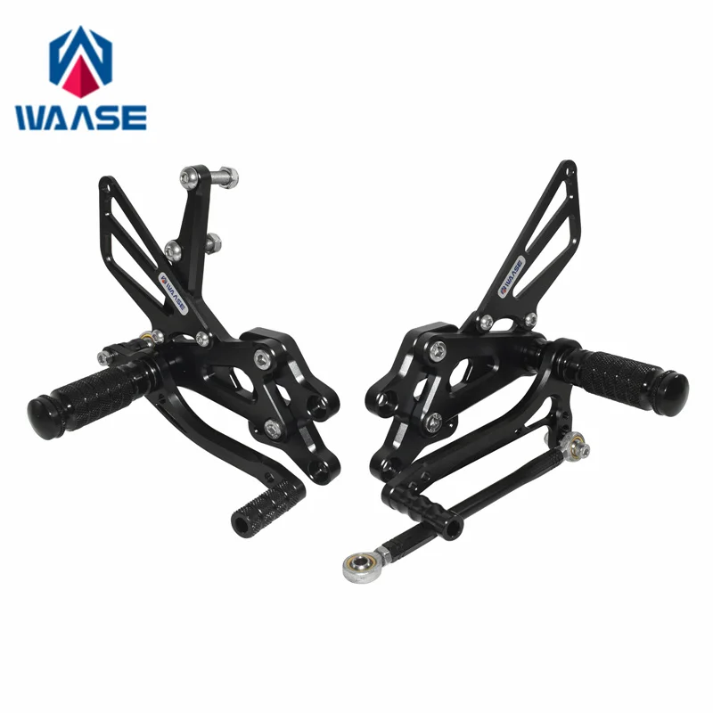 

waase For Kawasaki Ninja ZX10R ZX-10R 2004 2005 CNC Adjustable Rcing Rider Rear Sets Rearset Footrest Foot Rest Pegs