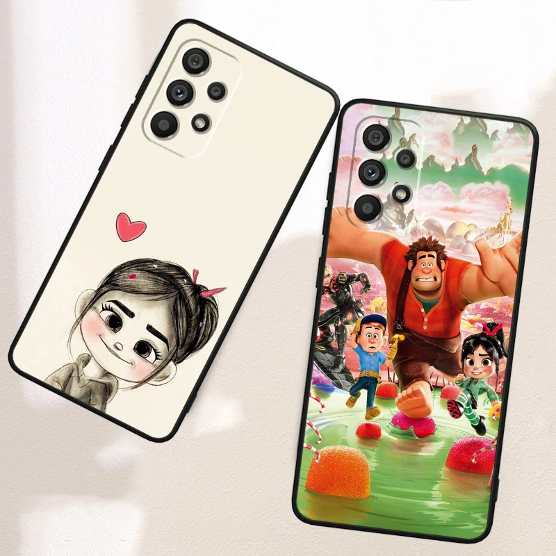 Anime Movie Wreck-It Ralph For Samsung A53 A52 A33 A32 A51 A71 A21S A13 A73 A50 A22 A23 A03 A72 A54 A12 5G Black Back