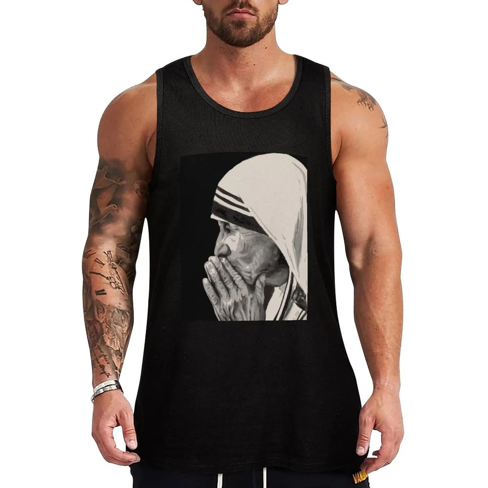 Mother Theresa by Ed Capeau Tank Top T-shirt Men's gym cute tops men clothes vest for men