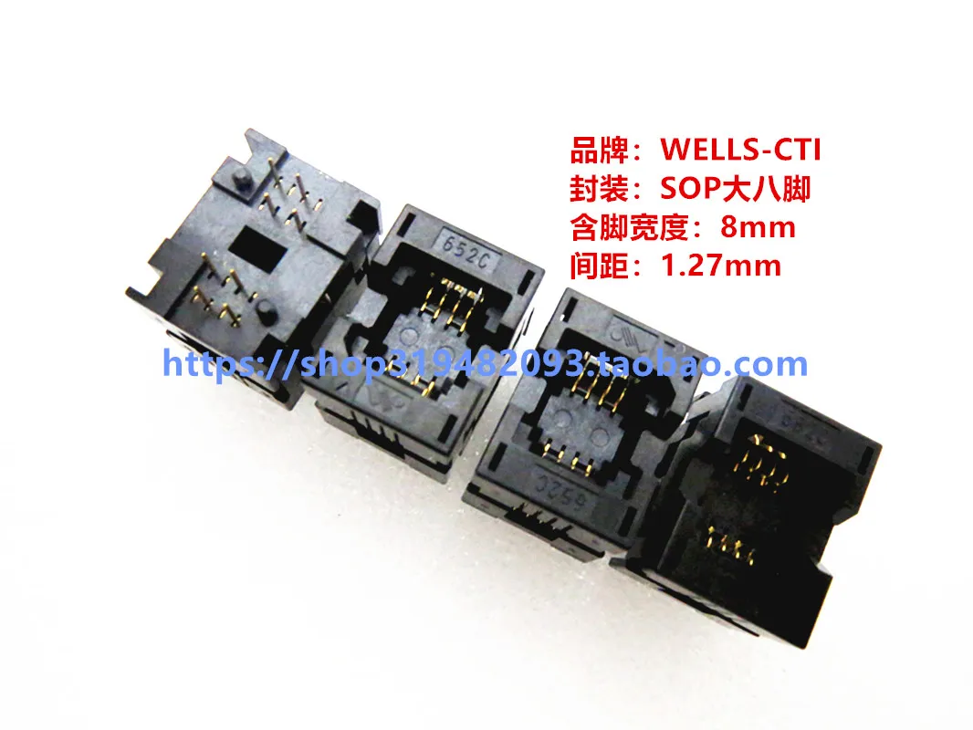 652C0082211W SOP8 208mil SOP8 SOIC Test Socket Programming Socket Burn-in Socket