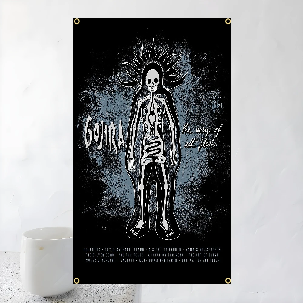Rockband G-Gojira Flaggen, bedrucktes Polyester-Banner für die Heimdekoration