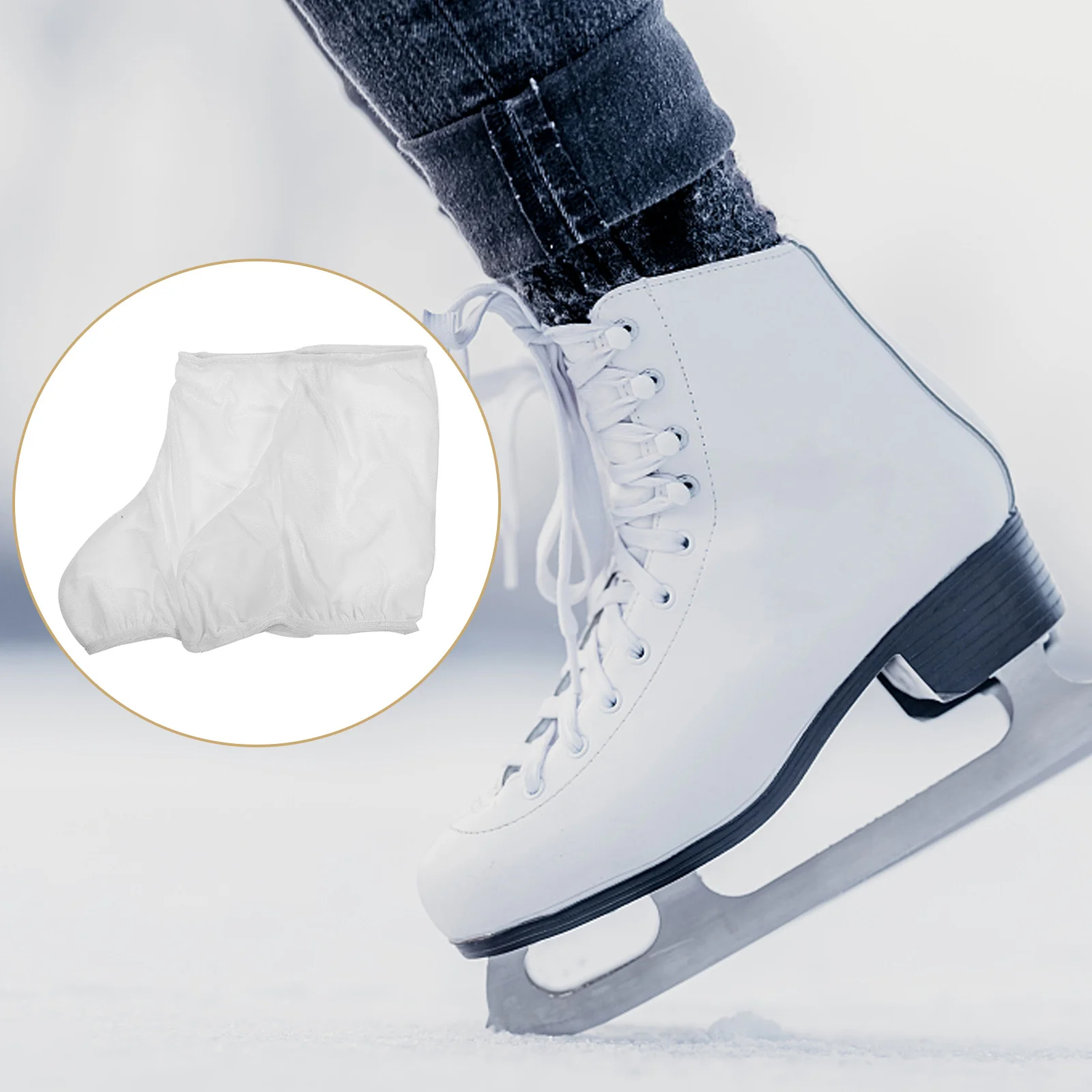 

Skate Shoe Cover Elastic Velcet Fabric Moisture Absorbing Liner For Hockey Skates Figure Ice Skates Team Sports Protective