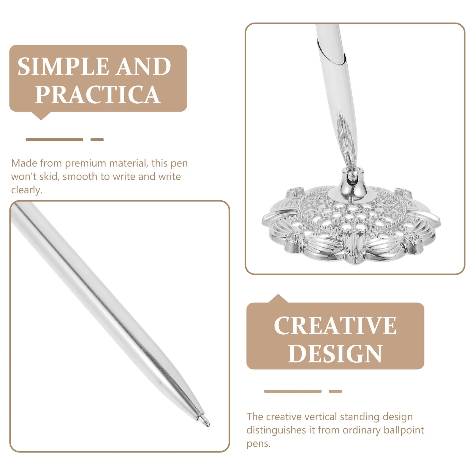 2 Pcs Signing Pen Professional Business Pens Decorative Exquisite Fine Tip Desktop Ballpoint