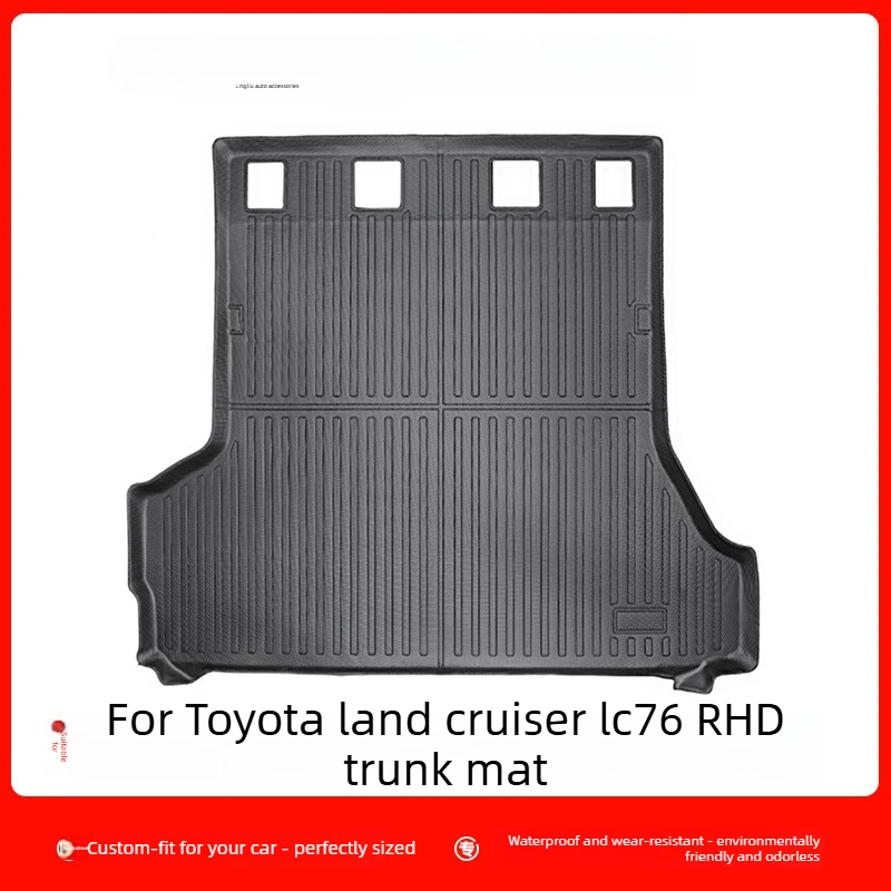 For Toyota Land Cruiser 76 LC76 LC79: TPE environmentally friendly and wear-resistant trunk mats and backrest mats.