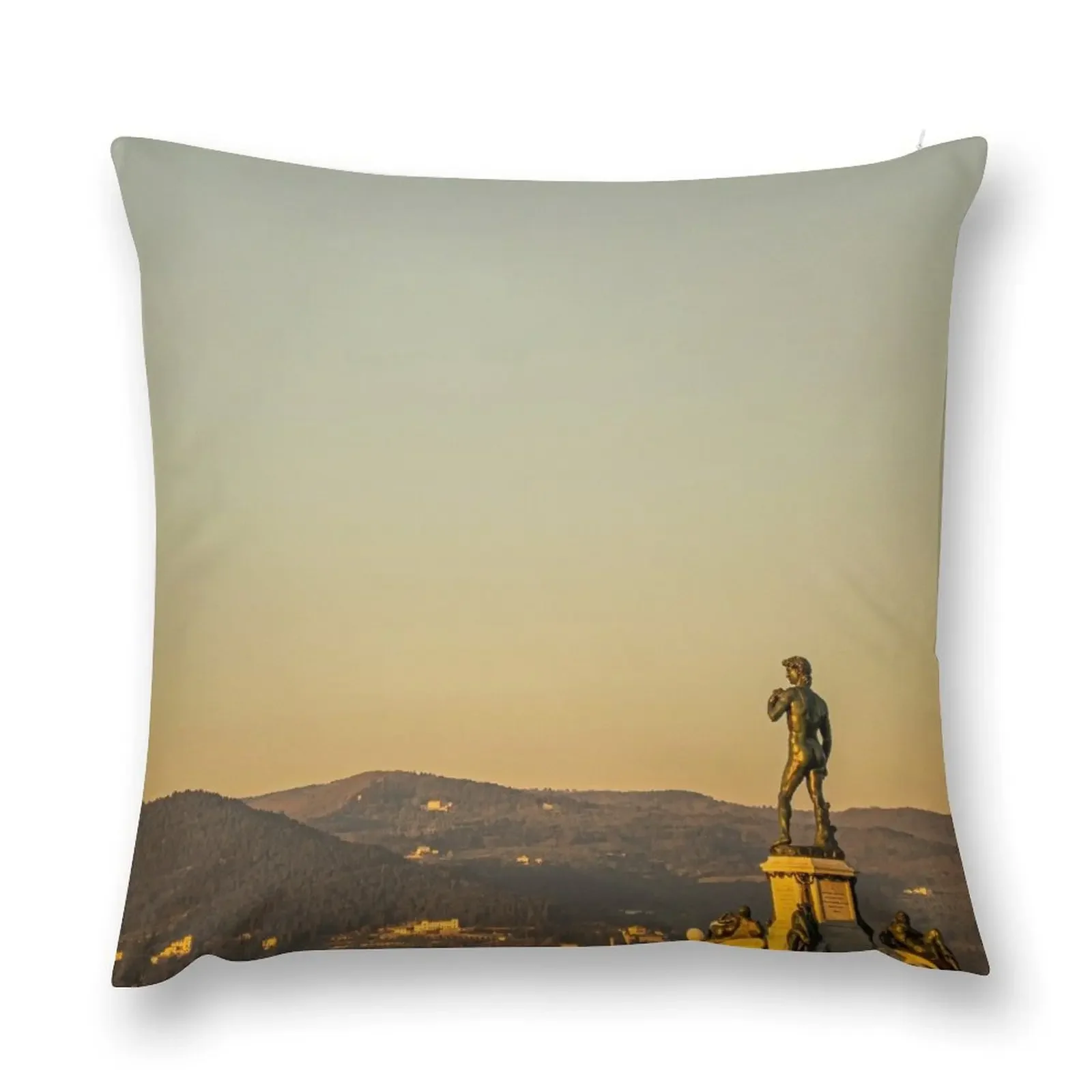 

David Statue at Sunset - Sculptures Throw Pillow christmas pillowcases Cushions Cover pillow