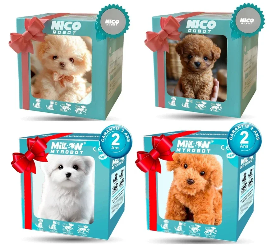 Interactieve knuffelhond - Lopend blaffend slim huisdier met stemsensor, kerstverjaardagscadeau voor kinderen vanaf 3 jaar