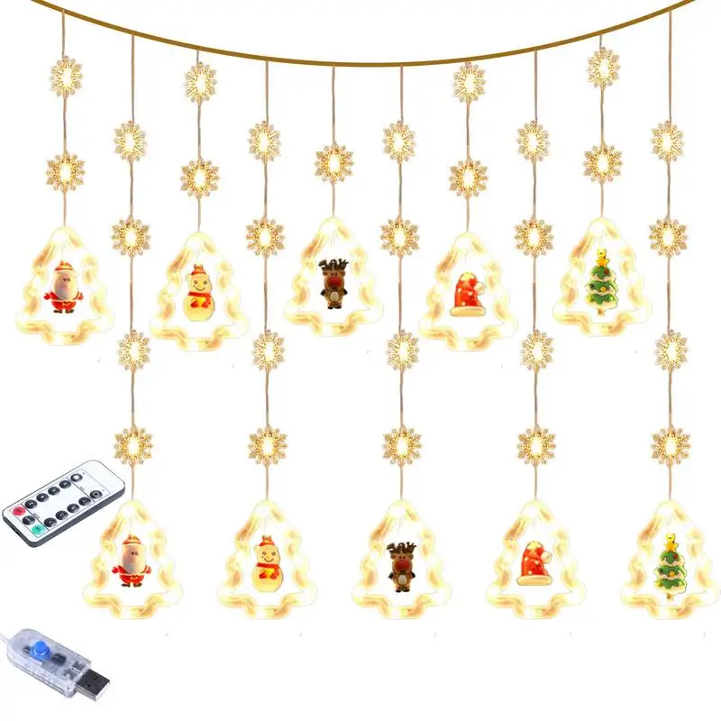 

USB LED String Light Santa Snowman ELK Christmas Fairy Garland Light Lamp for Christmas Wedding Party Holiday Decorations