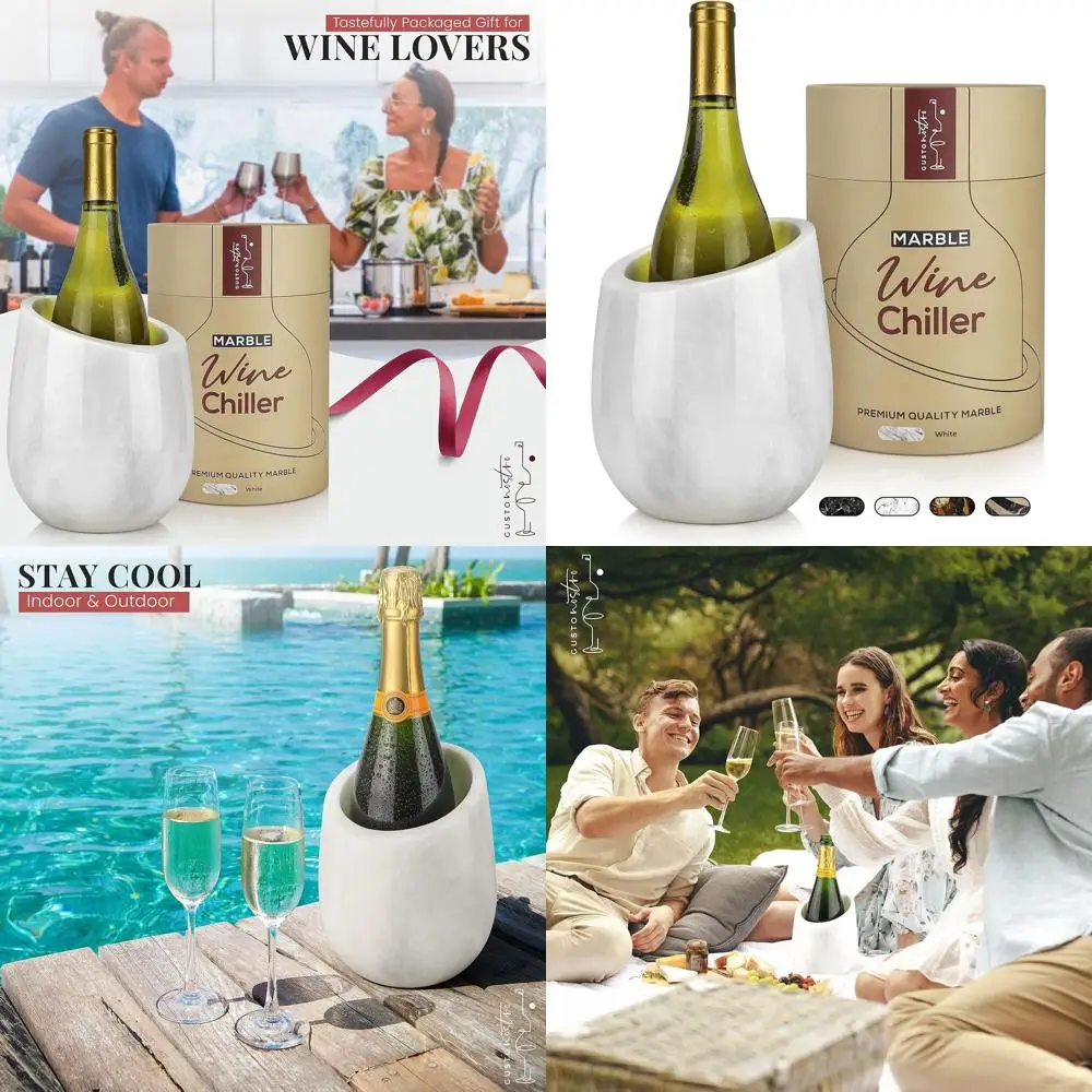 

Ведерко-охладитель для вина на 750 мл - Элегантный охладитель для вечеринок и декора домашнего бара (белый)