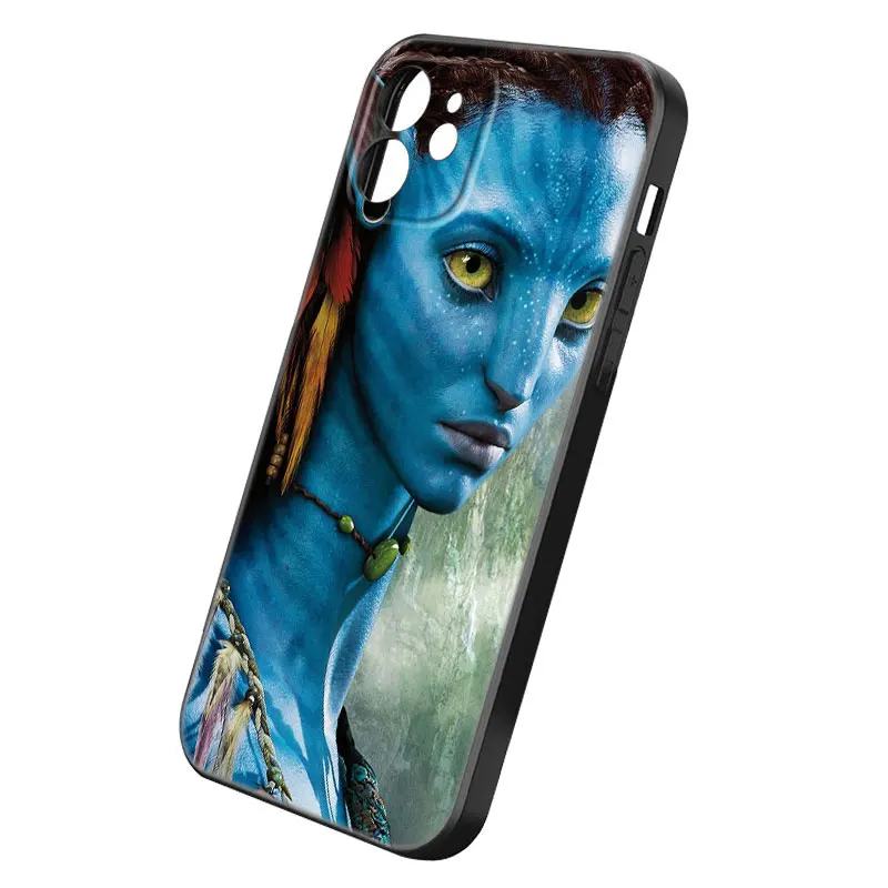 Avatar Film Phone Case For Apple iPhone 12 13 Mini 11 14 15 Pro Max 7 8 Plus X XR XS SE 2020 2022 Black Silicone Case