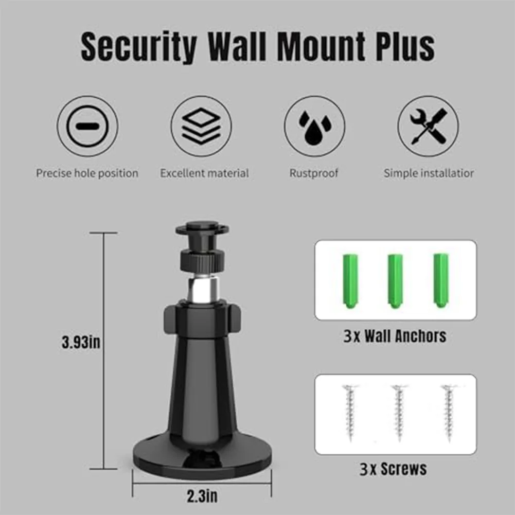 Outdoor Adjustable Wall Mount Bracket 360 Degree for Blink Cameras Plastic Holder with Mounting Screws Package