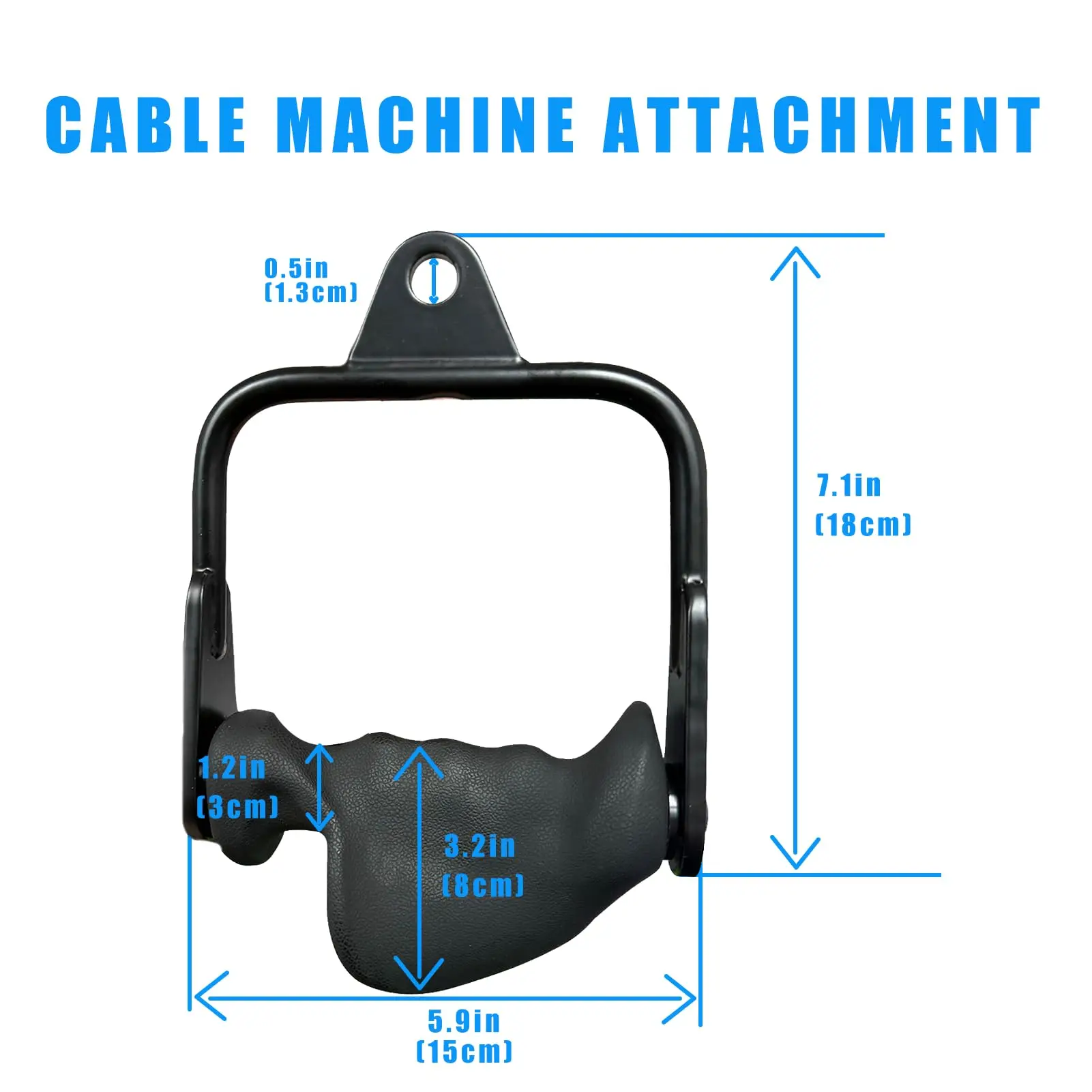 Home Gym Lat Pull Down Bar Arm Strength Training Handles Ergonomical Muscle Training Rope Gym  Pulley Cable Machine Attachment