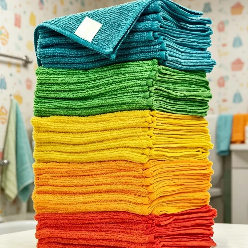 5/10 Pack of Random Color Dopamine Cleaning Towels, Kitchen and Household Dishcloths, Multi-Purpose Cleaning Cloths, Car Cleaning Cloths, Absorbent Cleaning Towels, Suitable for Various Scenarios