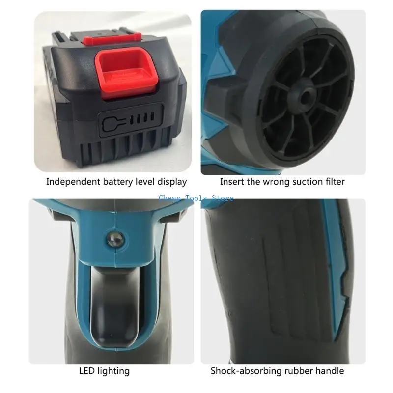 G88B منفاخ ورق الشجر اللاسلكي للبطارية منفاخ الهواء الكهربائي فرش السيارات 4 مقبض سرعة متغيرة منفاخ كهربائي الأنظف