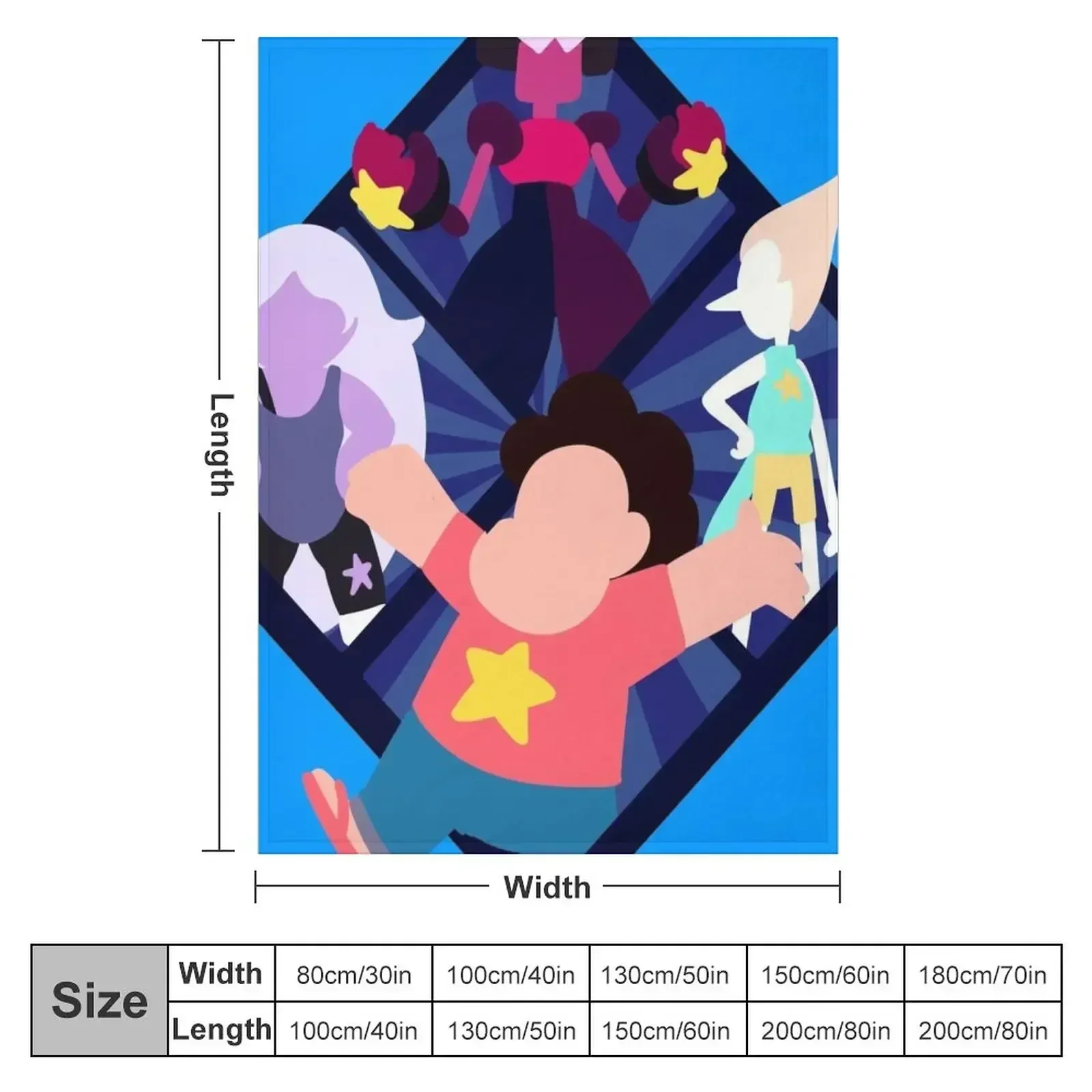 steven universe 4 Throw Blanket couch cozy soft plush fuzzy picnic outdoor blanket