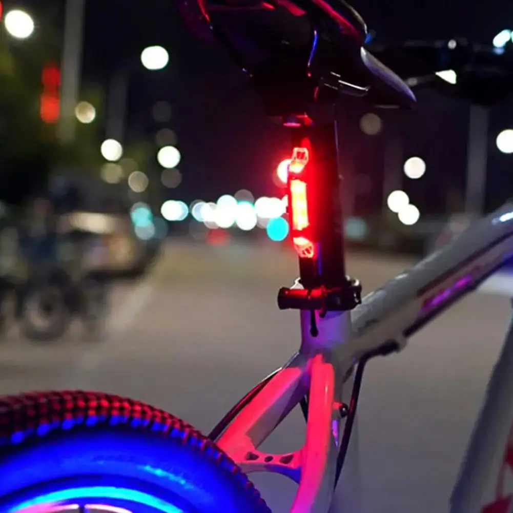 Night Cycling Tail Light Outdoor Highlight USB Charging Single Light Mountain Bike Led Warning Light Tail Bicycle Accessories