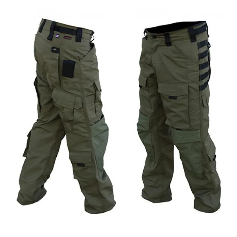 Pantalones de combate para hombre, pantalón táctico militar Airsoft, caza Multicam, múltiples bolsillos, pierna recta, novedad