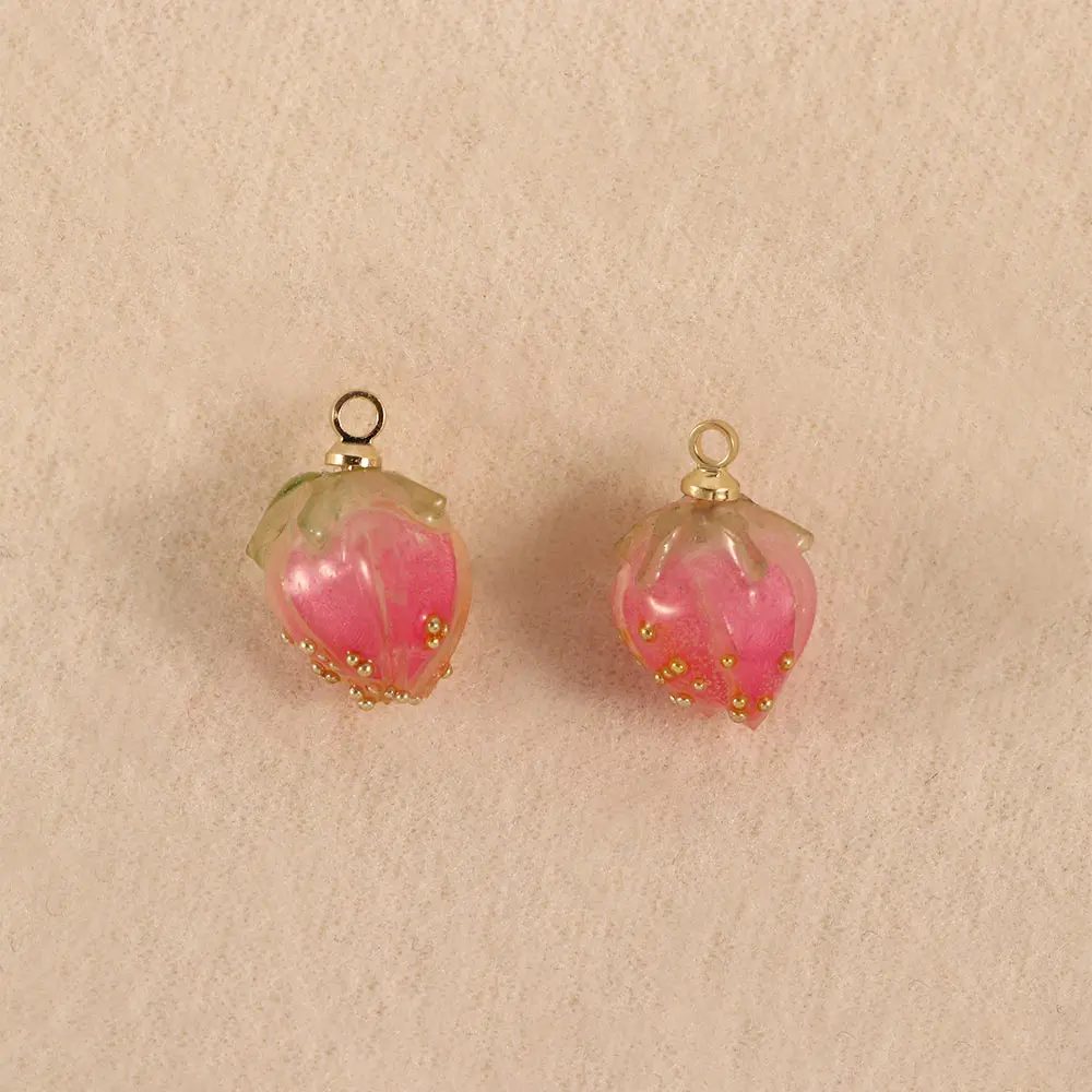 

Women Charms Hair Stick Pendant Keychain 3D Strawberry Strawberry Pendant DIY Earring DIY Jewelry Accessories Jewelry Making