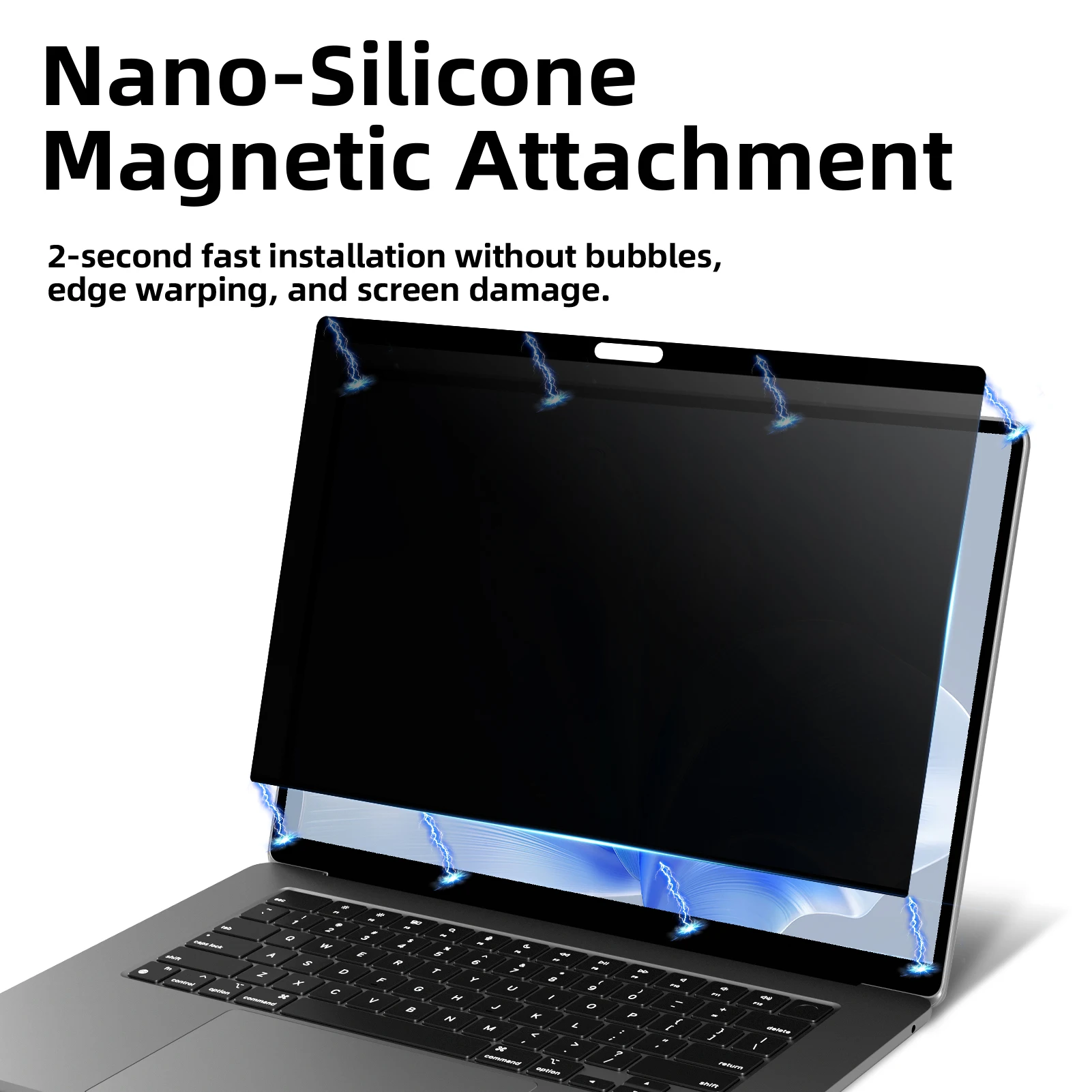 Reusable magnetic anti-peeping protector For MacBook Pro 15.3 2023 Air 15 2024 For MacBook Air 13.6 13.3 Pro 14.2 Anti-glare