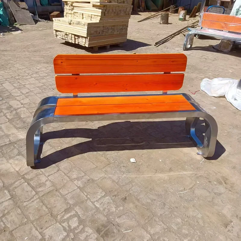 Outdoor Park Chair Garden Bench Leisure Seat for Scenic Area Street Community Courtyard Rest Back Chair Manufacturer Supply