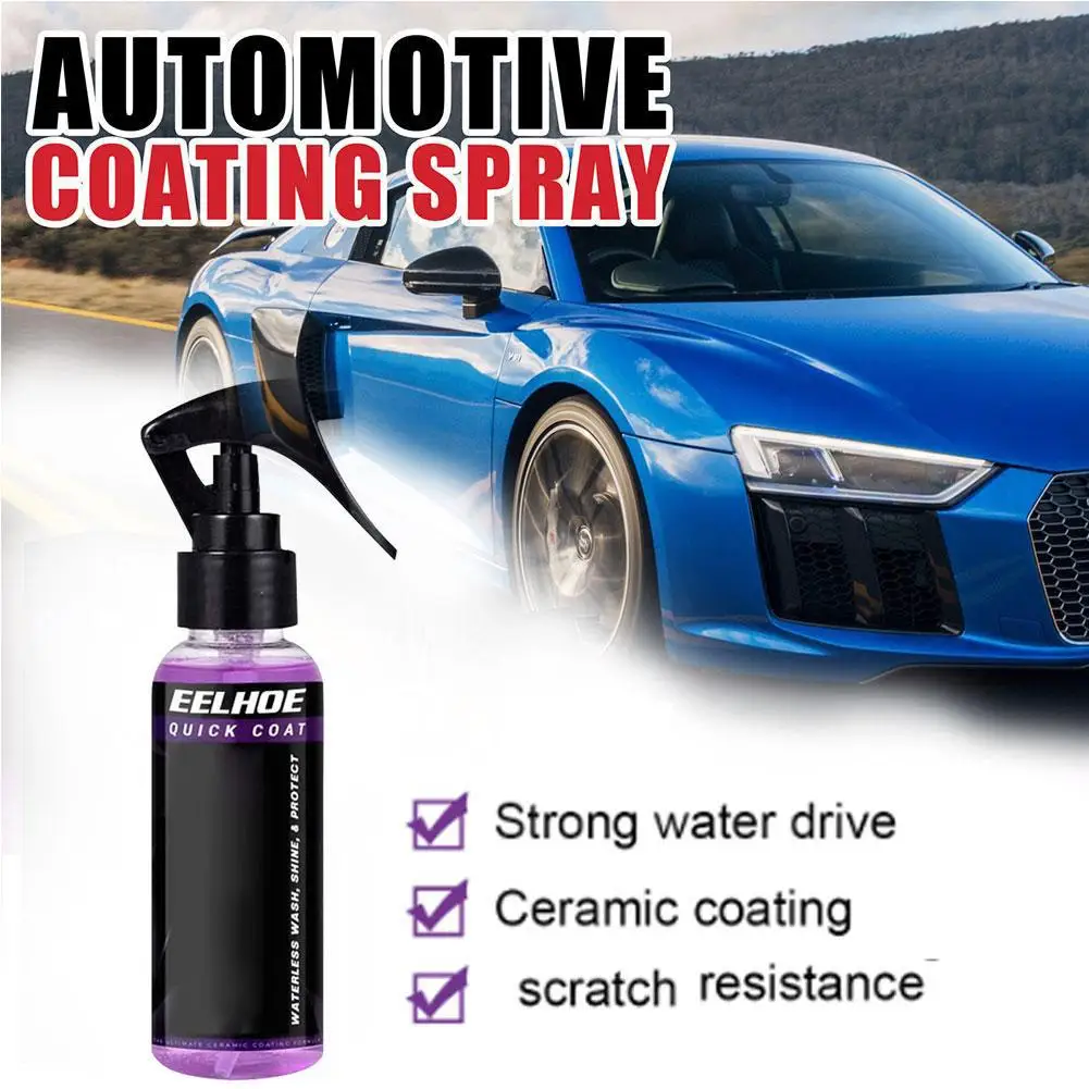 Espray de pulido para coche, recubrimiento cerámico de Nano Cristal, agente hidrofóbico para superficie del coche, cera brillante para el cuidado del coche