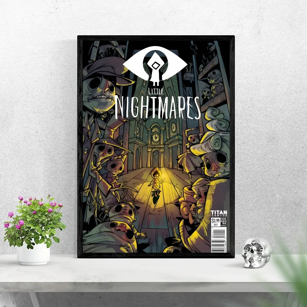 Game Little Nightmares Poster Fancy Wall Sticker for Restaurant Decor Living Room Bar Vintage Decorative Print Canvas