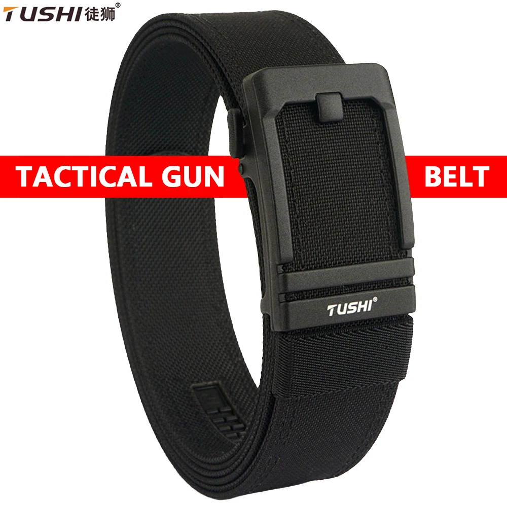 

TUSHI Genuine Tactical Belt Quick Release Outdoor EDC Military Belt Hard Real Nylon Sports IPSC Accessories Men And Women Belt