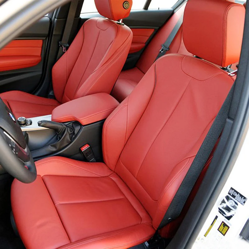 Custom for BMW 3 Series Convertible Sedan F30 F31 Automobiles Seat Cover 2005-2018 Cowhide & PVC Leather Car Cushion Accessories