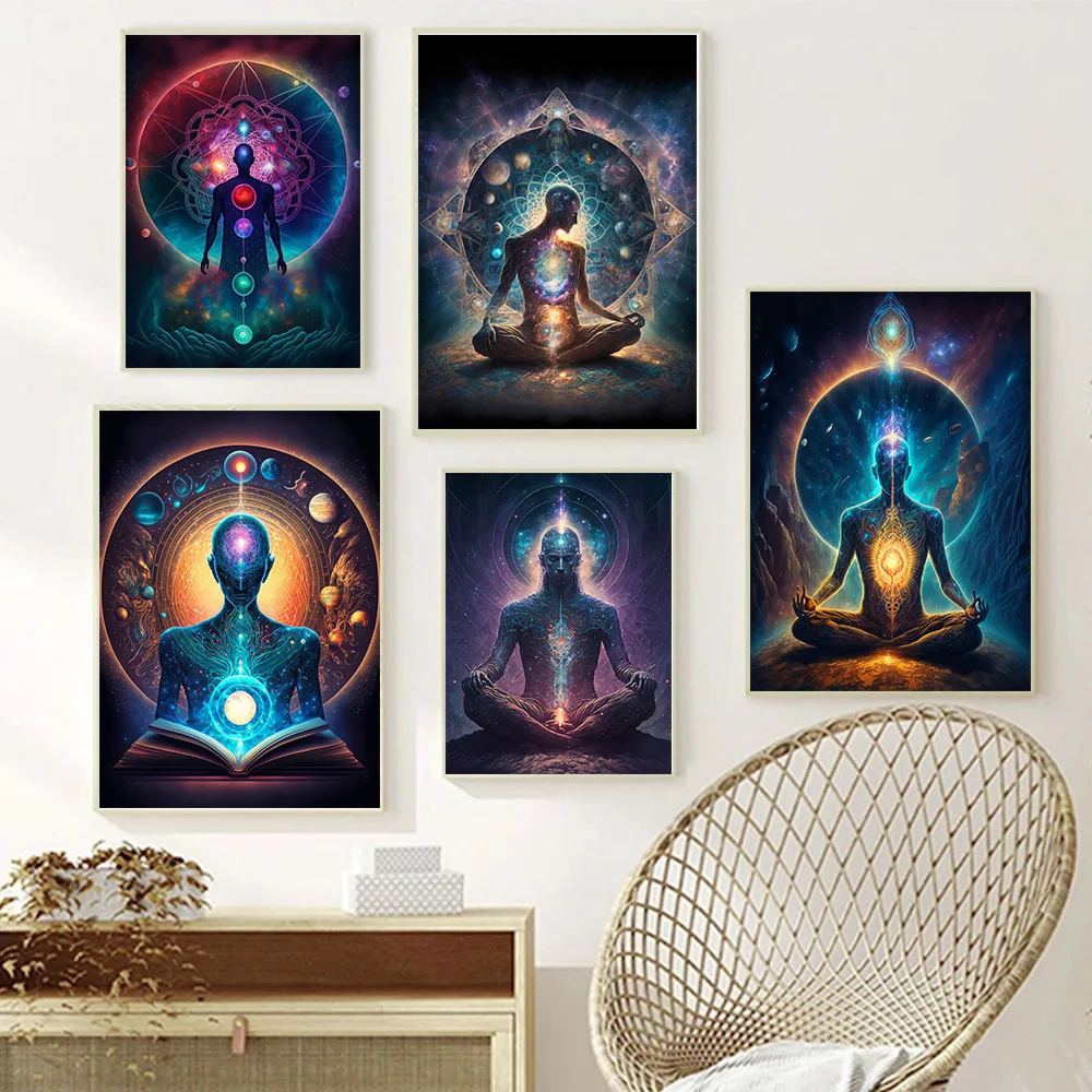 

Abstract Soul Meditation Poster Prints For Living Room Home Decor Yoga Zen Harmonization Deep Thought Canvas Painting Wall Art