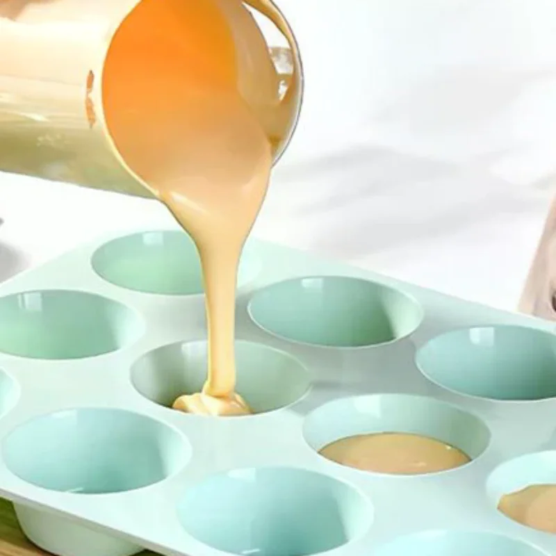 12/24 Holes Silicone Baking Mold For Baking 3D Bakeware Chocolate Round Sphere Mold Cupcake Pan Cake DIY Muffin Kitchen Tools