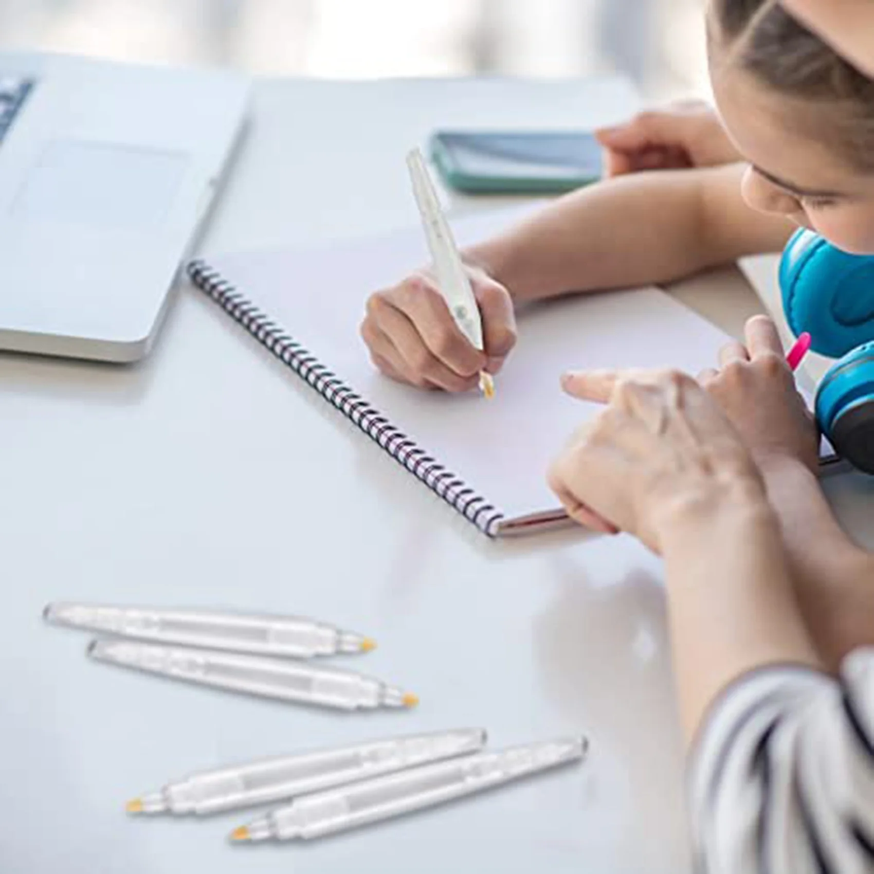 

AM-набор из 6 пустых сменных маркеров для краски, двухсторонние многоразовые ручки для рисования, пустой многоразовый маркер для рисования, заполнения