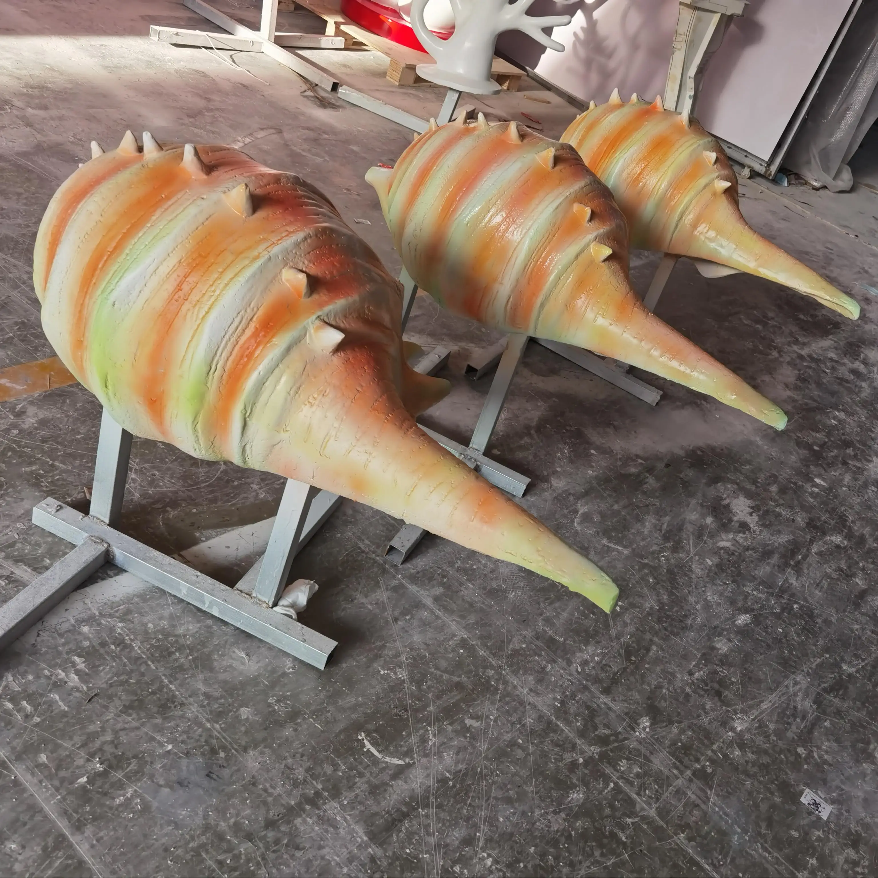 *&z Ocean Theme Conch Resin & Fiberglass Waterproof Hand-Painted Customizable Sculpture-Garden Souvenir Gift~.