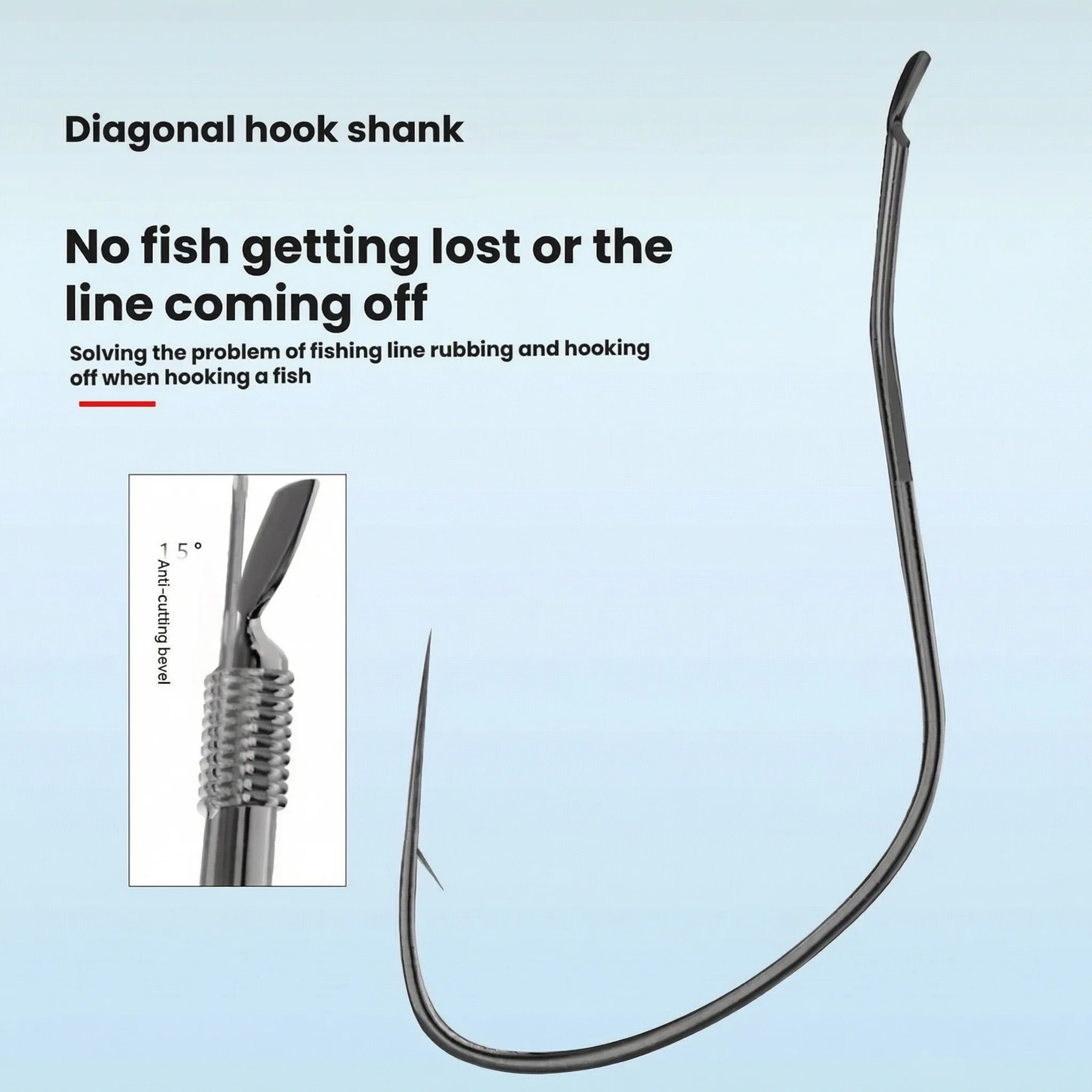 Wolf Tooth Angelhaken – Spezielle gebogene Haken für Wettbewerbe, entwickelt für Slip-Lip-Welsangeln, geeignet für Karpfen und Grasfische – Detail 5