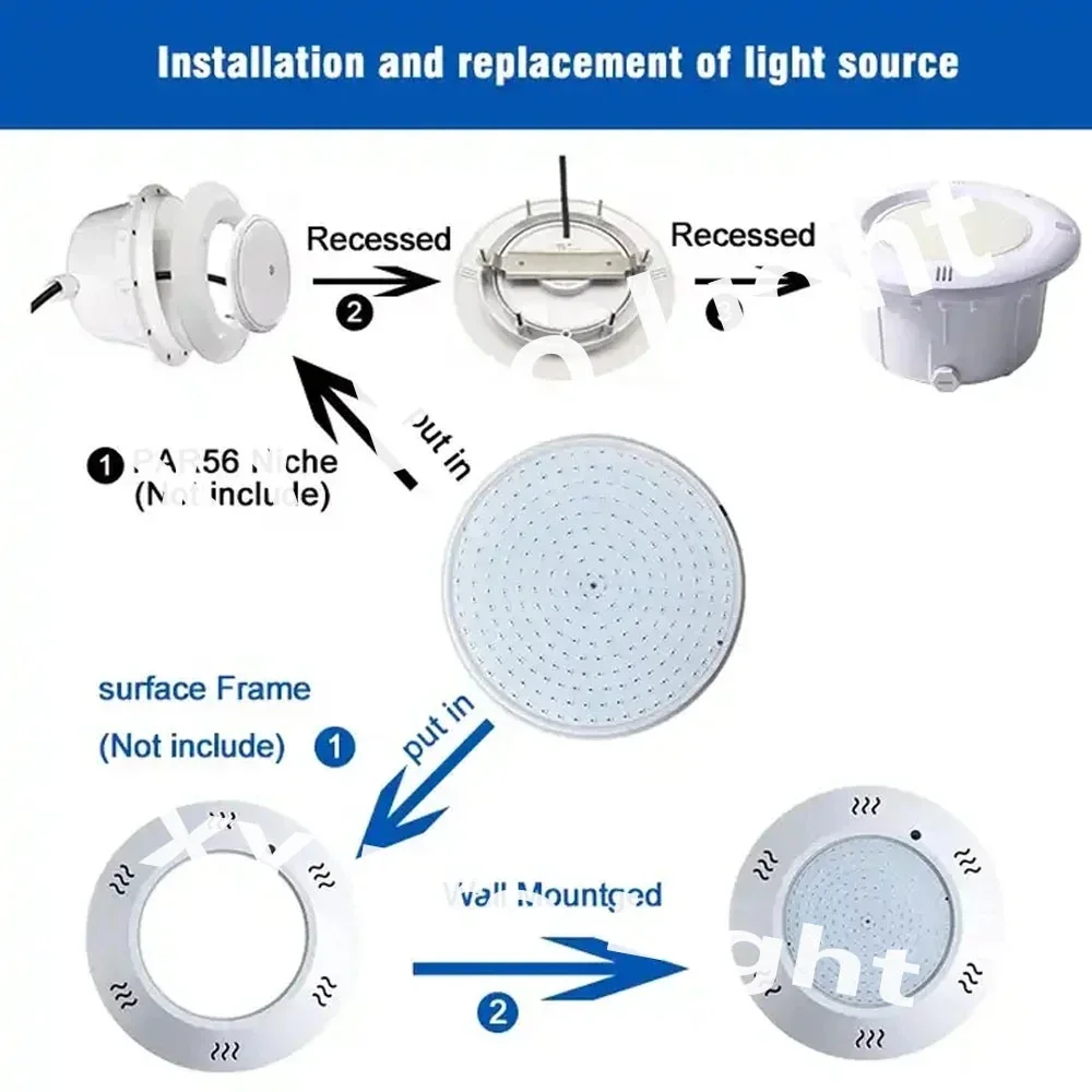 35W RGB Underwater Lights 18W 25W LED Embedded Swimming Pool Lights IP68 Waterproof 12W 45W Colorful Remote Control Spotlights