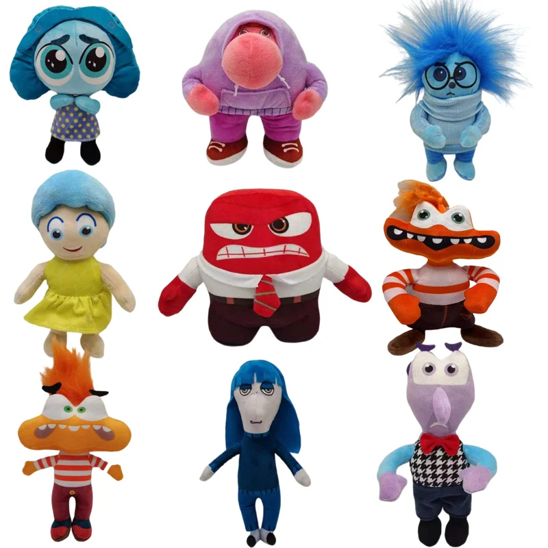 New Inside Out 2 Plush Anxiety Doll Cute Joy Fear Anger Disgust Sadness Riley Plushish Toys Collection Model Toy Birthday Gift