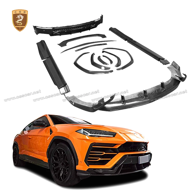 For Lamborghini URUS OEM Style Replacement Rear Bumper Lip Side Skirt Winglet Add-on Front Lip Roof Wing Spolier Wheel Fenders