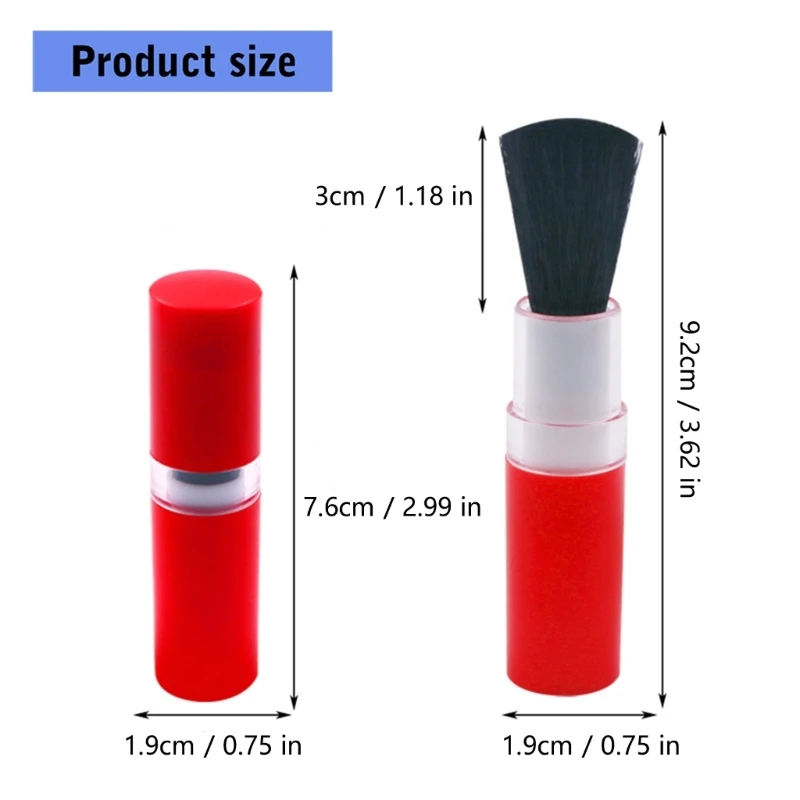 Y2GD Pack of 2 Travel Friendly Cleaning Brushes for Keyboard Camera Lens Care