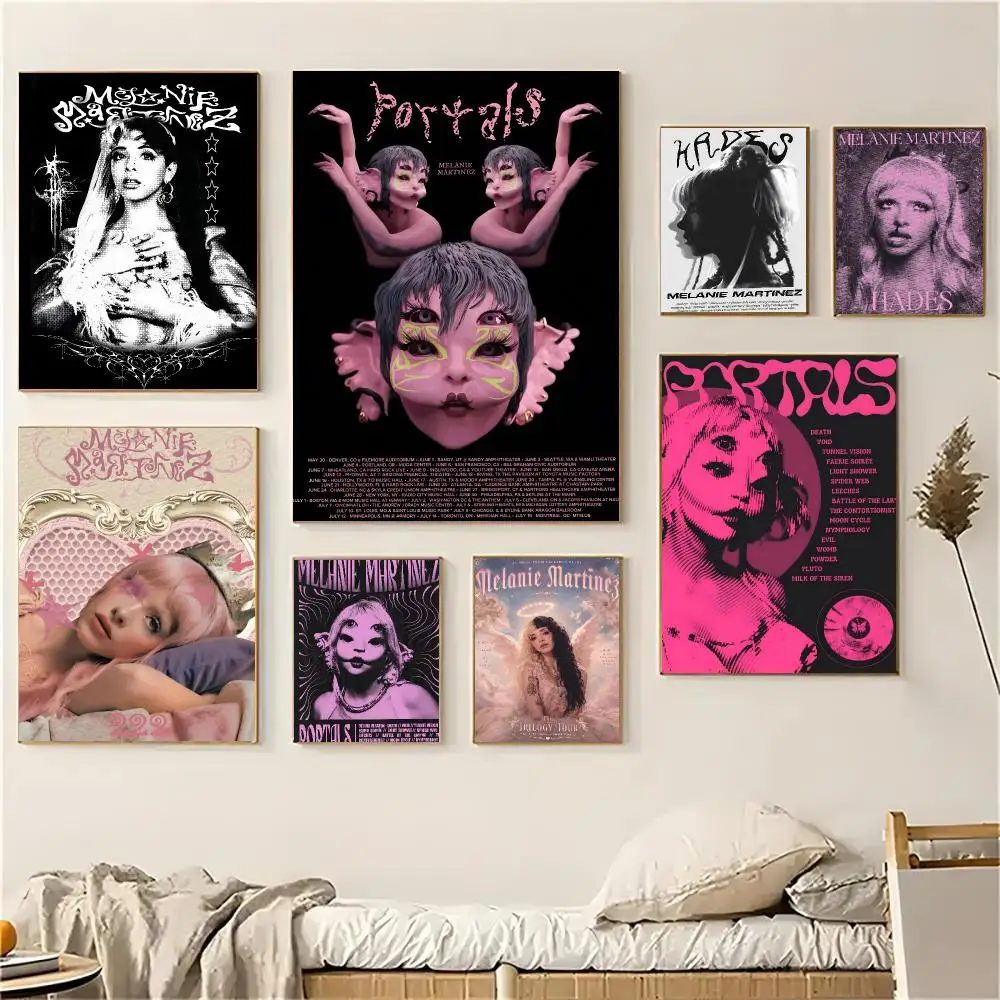 Melanie Martinez Singer Dark Pop Poster Self-adhesive Living Room Bedroom Party Bar Decor Moisture-proof Fade-resistant HD