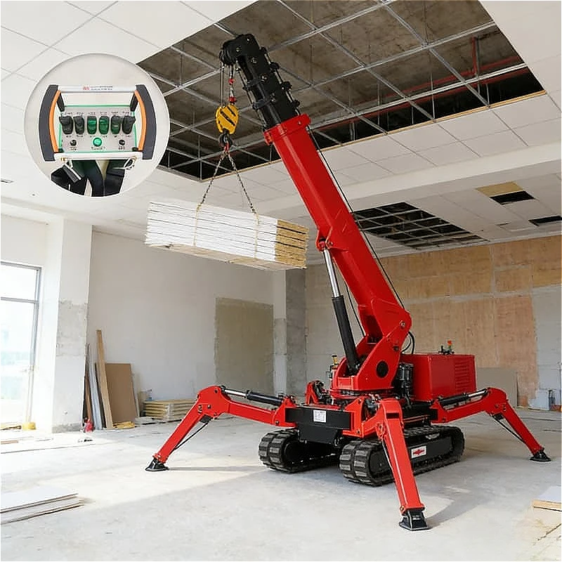 360 Degree Swivel Spider Crane Crawler Type 3 Ton 5 Ton Hydraulic Lifting Machine Confined Space Construction Site Customized