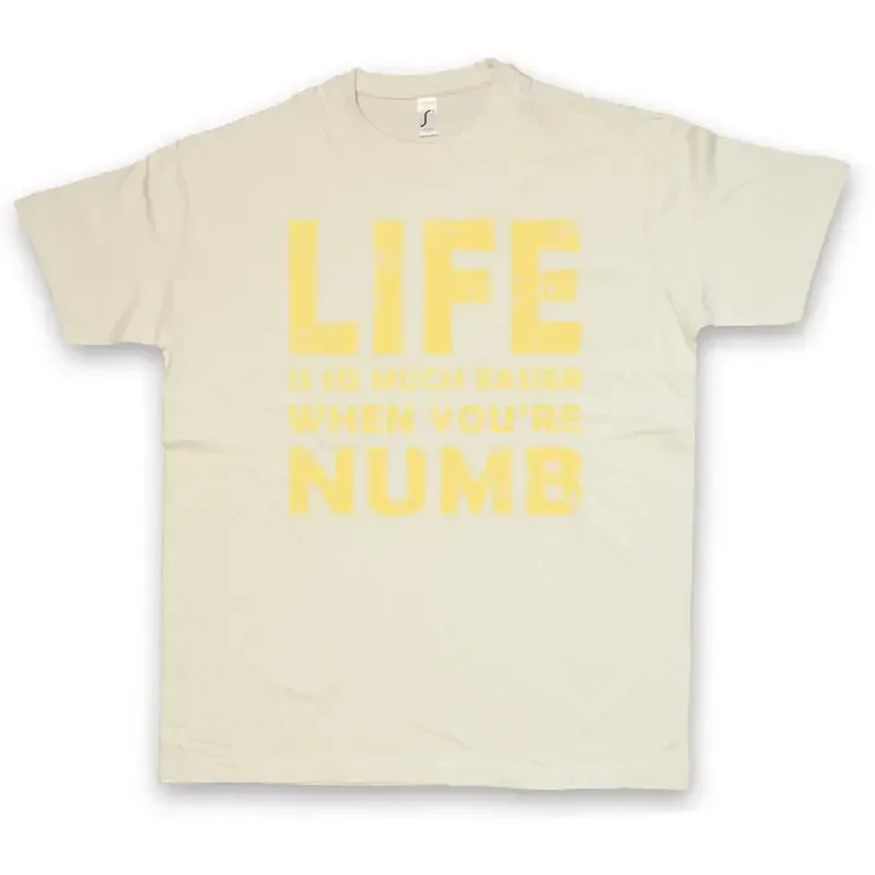 LIFE IS SO MUCH EASIER WHEN YOU ARE NUMB T SHIRT Mr Hacker E Robot Corp Allsafe