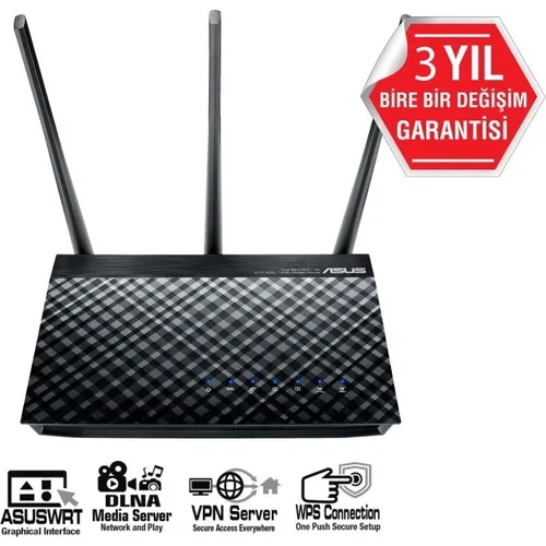 ASUS DSL-AC750 DualBand-Parental Control Supported-DLNA-VPN-ADSL-VDSL Modem Router