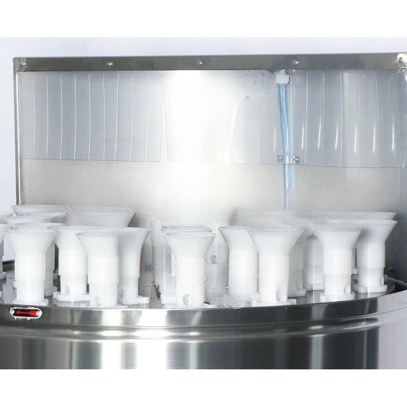 Small semi-automatic glass bottle glass bottle washing machine 32  holder rotary rinsing recycling milk