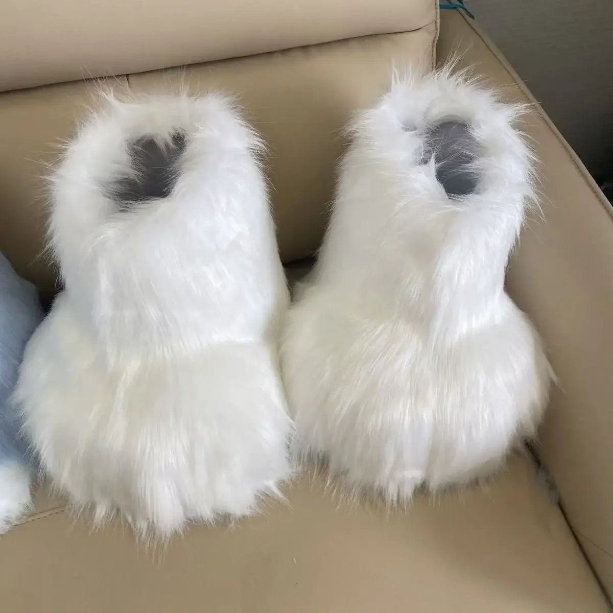 Fluffy Kig Fursuit Cosplay Paw Shoes Furry Fursuit Cosplay Rubbit Cat Boots Cute Animal Manga Party Cos Costume Performance Prop — zdjęcie 3